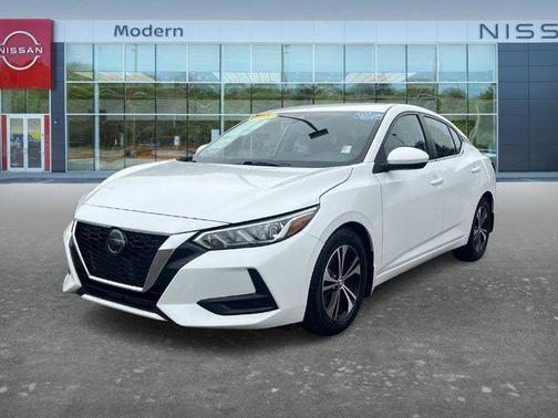 Aspen White 2021 Nissan Sentra SV