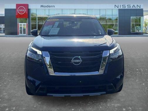 Blue 2025 Nissan Pathfinder Platinum