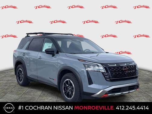 Boulder Gray Pearl/Super Black 2026 Nissan Pathfinder Rock Creek