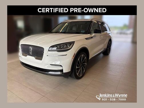 Pristine White Metallic Tri-Coat 2023 Lincoln Aviator Reserve AWD
