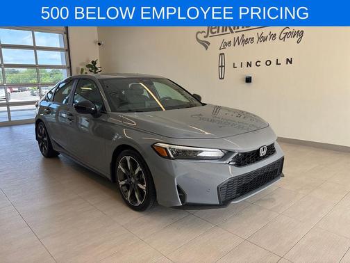 Sonic Gray Pearl 2025 Honda Civic Hybrid Sport Touring