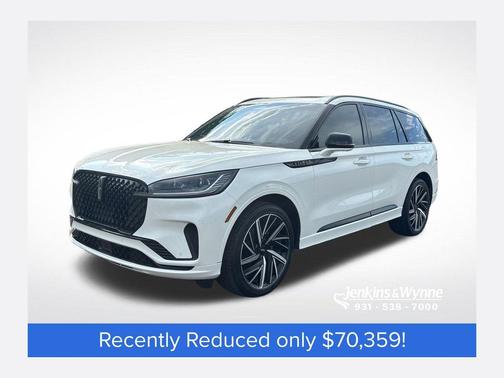 Pristine White Metallic Tri-Coat 2025 Lincoln Aviator Black Label AWD
