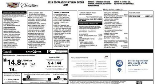 2021 Cadillac Escalade Sport Platinum