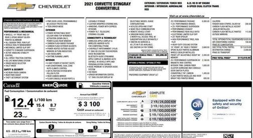 2021 Chevrolet Corvette Stingray w/3LT