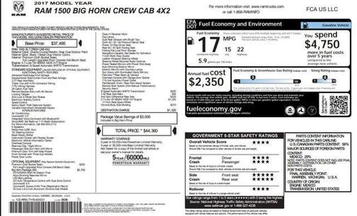 2017 RAM 1500 Big Horn