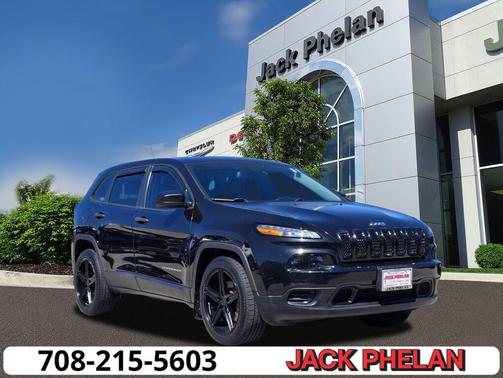 Brilliant Black Crystal Pearlcoat 2016 Jeep Cherokee Sport