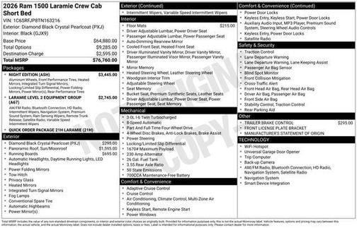 2026 RAM 1500 Laramie