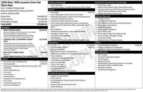 Bright White Clearcoat 2026 RAM 1500 Laramie