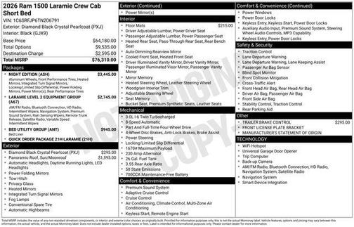 2026 RAM 1500 Laramie