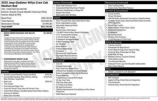 2025 Jeep Gladiator Sport