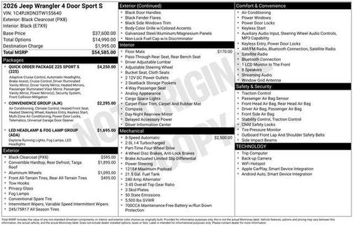 2026 Jeep Wrangler Sport