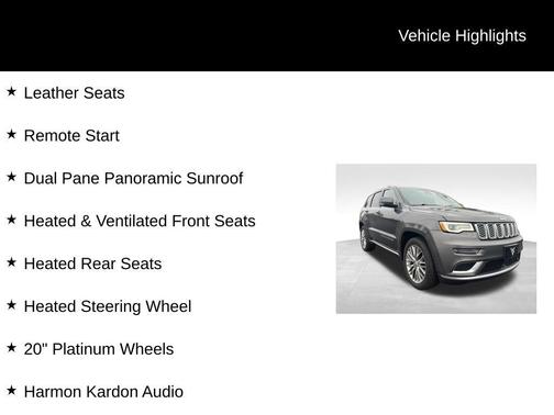 2018 Jeep Grand Cherokee Summit