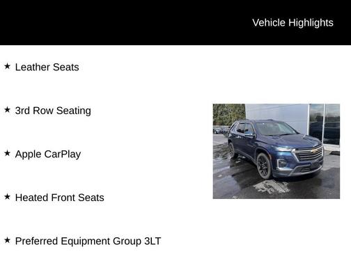 Northsky Blue Metallic 2023 Chevrolet Traverse LT Leather