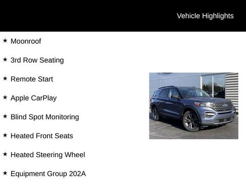 Infinite Blue Metallic Tinted Clearcoat 2021 Ford Explorer XLT