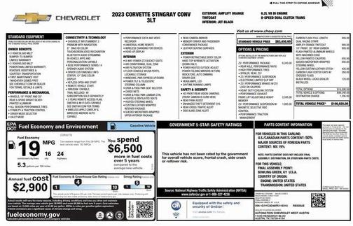 2023 Chevrolet Corvette Stingray w/3LT