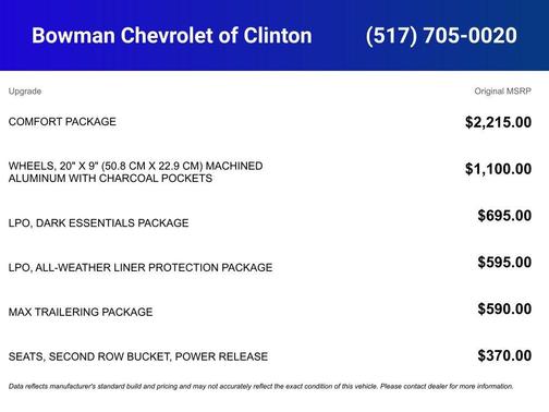 2026 Chevrolet Tahoe LT
