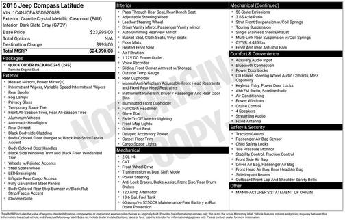 2016 Jeep Compass Latitude