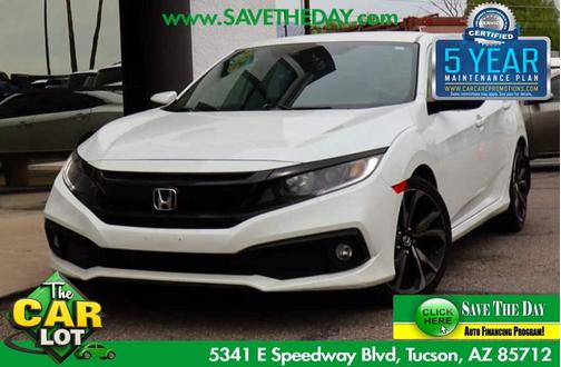 Platinum White Pearl 2021 Honda Civic Sport