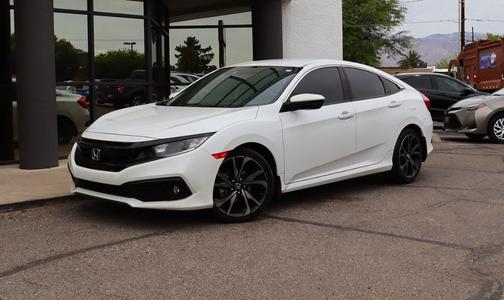 Platinum White Pearl 2021 Honda Civic Sport