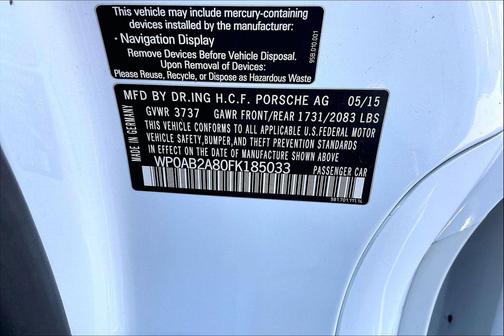 2015 Porsche Cayman S