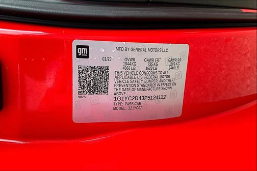 2023 Chevrolet Corvette Stingray w/3LT