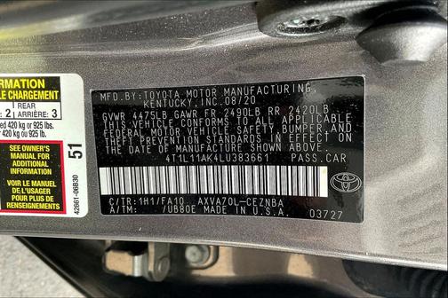 2020 Toyota Camry LE