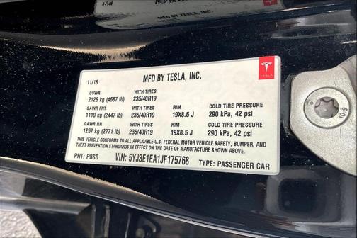 2018 Tesla Model 3 Long Range