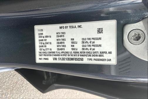 2021 Tesla Model 3 Long Range
