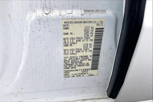 2021 Nissan Frontier SV