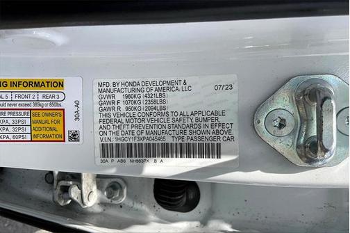 2023 Honda Accord EX 1.5T
