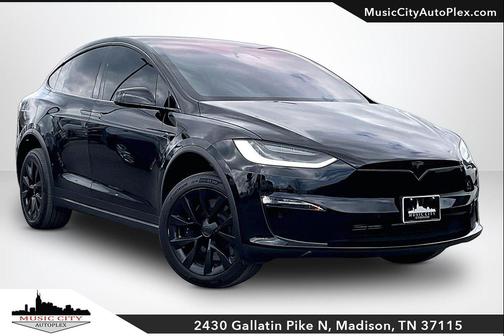 Solid Black 2022 Tesla Model X Plaid Tri Motor All-Wheel Drive