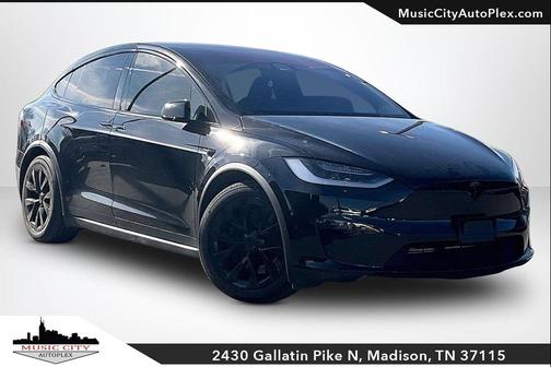 Solid Black 2022 Tesla Model X Plaid Tri Motor All-Wheel Drive