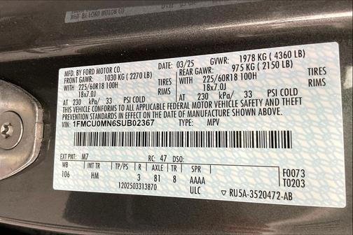 2025 Ford Escape ST-Line