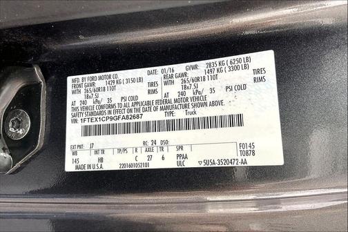 2016 Ford F-150 Lariat