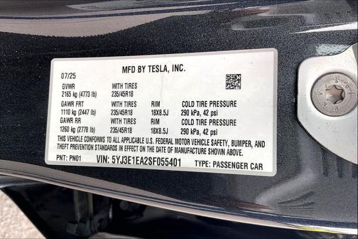 Stealth Grey 2025 Tesla Model 3 Long Range