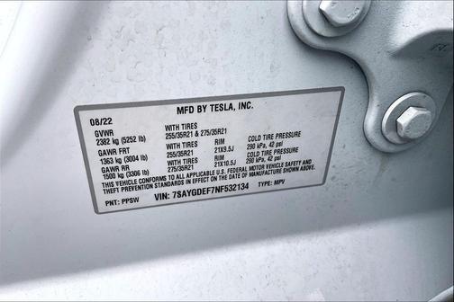 2022 Tesla Model Y Performance Dual Motor All-Wheel Drive