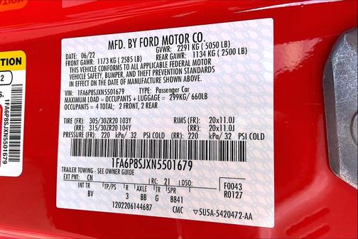 2022 Ford Shelby GT500 Base