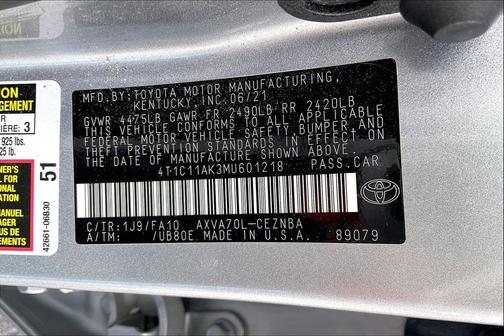 2021 Toyota Camry LE