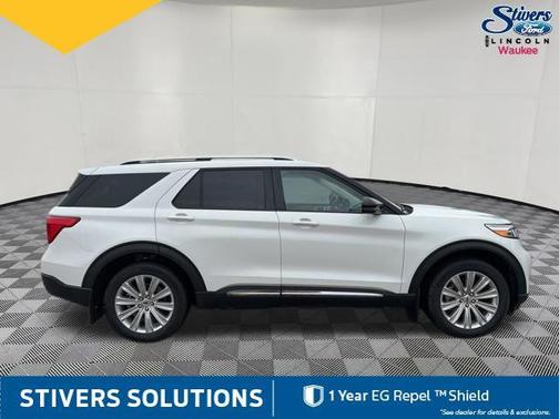 Star White Metallic Tri-Coat 2023 Ford Explorer Limited