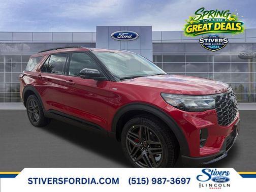 Rapid Red Metallic Tinted Clearcoat 2026 Ford Explorer ST-Line