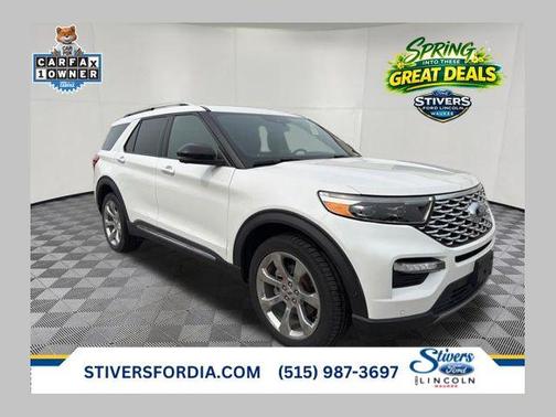 Star White Metallic Tri-Coat 2020 Ford Explorer Platinum