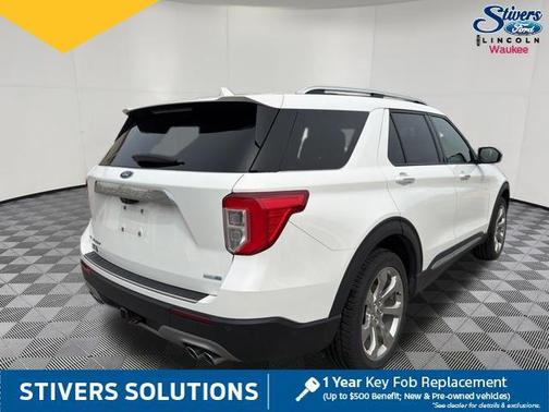 Star White Metallic Tri-Coat 2020 Ford Explorer Platinum