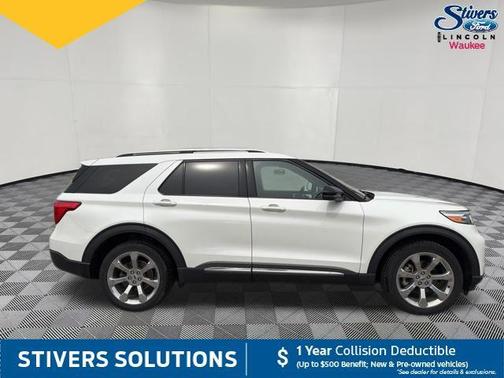 Star White Metallic Tri-Coat 2020 Ford Explorer Platinum