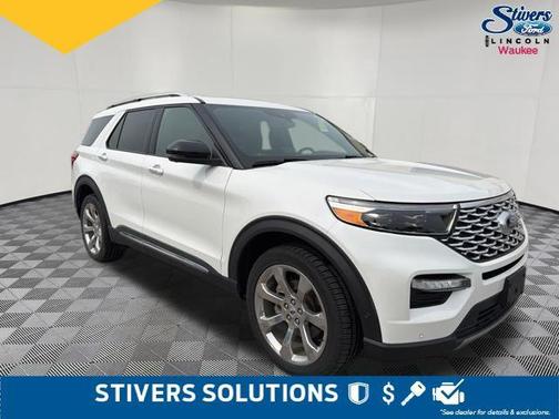 Star White Metallic Tri-Coat 2020 Ford Explorer Platinum