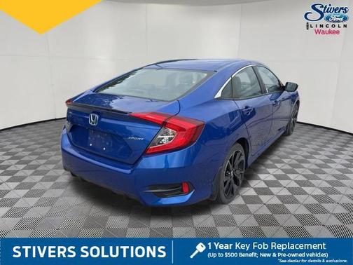 Aegean Blue Metallic 2019 Honda Civic Sport