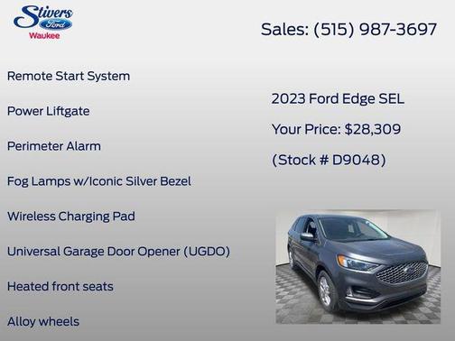 Carbonized Gray Metallic 2023 Ford Edge SEL