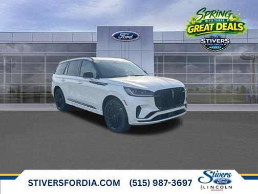 pristine white metallic tri-coat 2026 Lincoln Aviator Reserve AWD