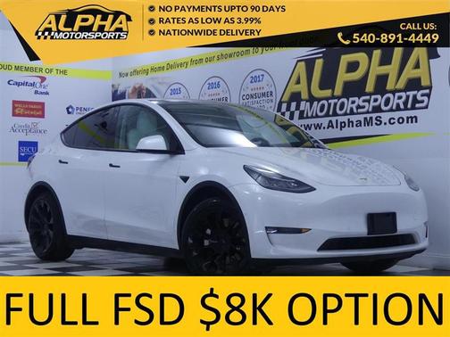 Pearl White Multi-Coat 2021 Tesla Model Y Long Range Dual Motor All-Wheel Drive