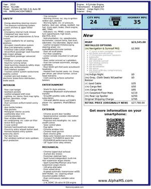 2013 Hyundai SONATA SE