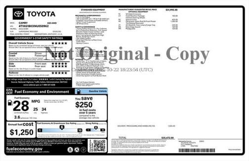 2022 Toyota Camry XSE